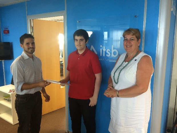 ITSB host JET student Dean on level 3 work placement