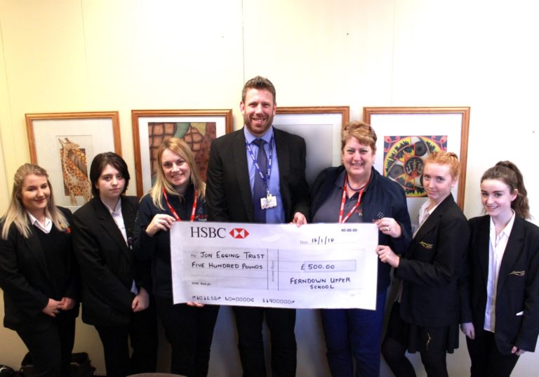 Ferndown Upper School cheque presentation