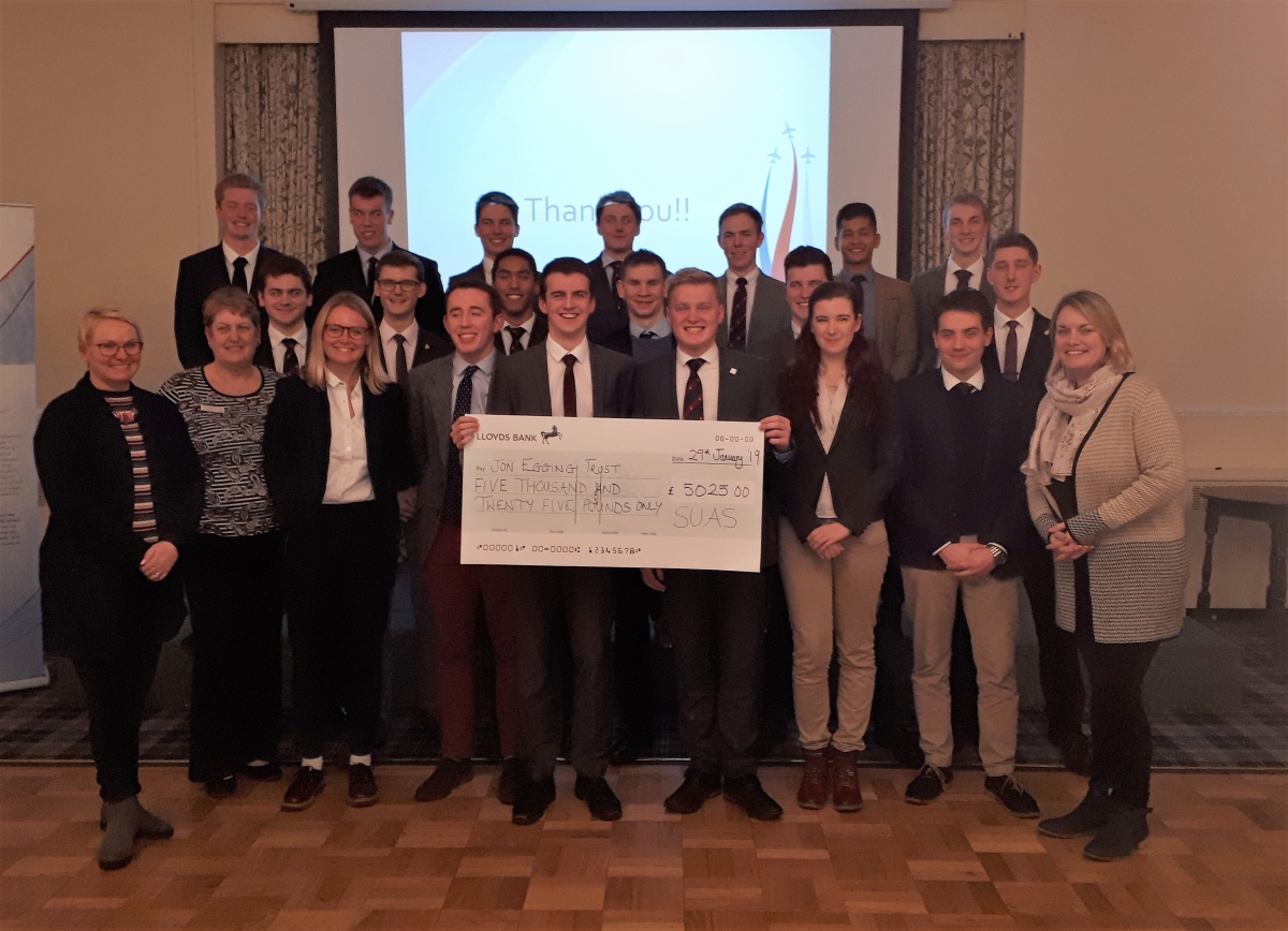 SUAS raises over £5,000 for JET in 2018