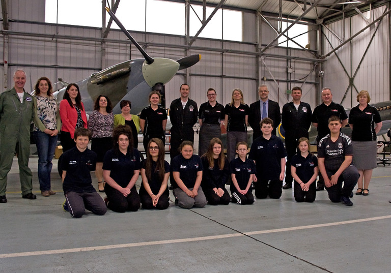 Blue Skies students spend a day with the Battle of Britain Memorial Flight