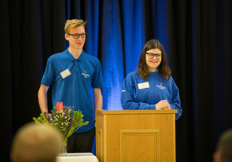 Dawn Egging and Red Arrows Team Leader present Lincolnshire Blue Skies awards