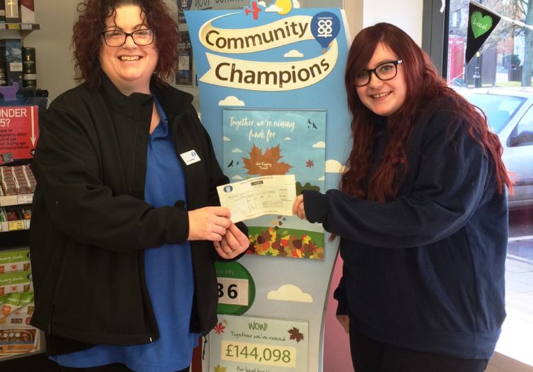 Financial boost for JET thanks to the Lincolnshire Co-op Community Champions Scheme