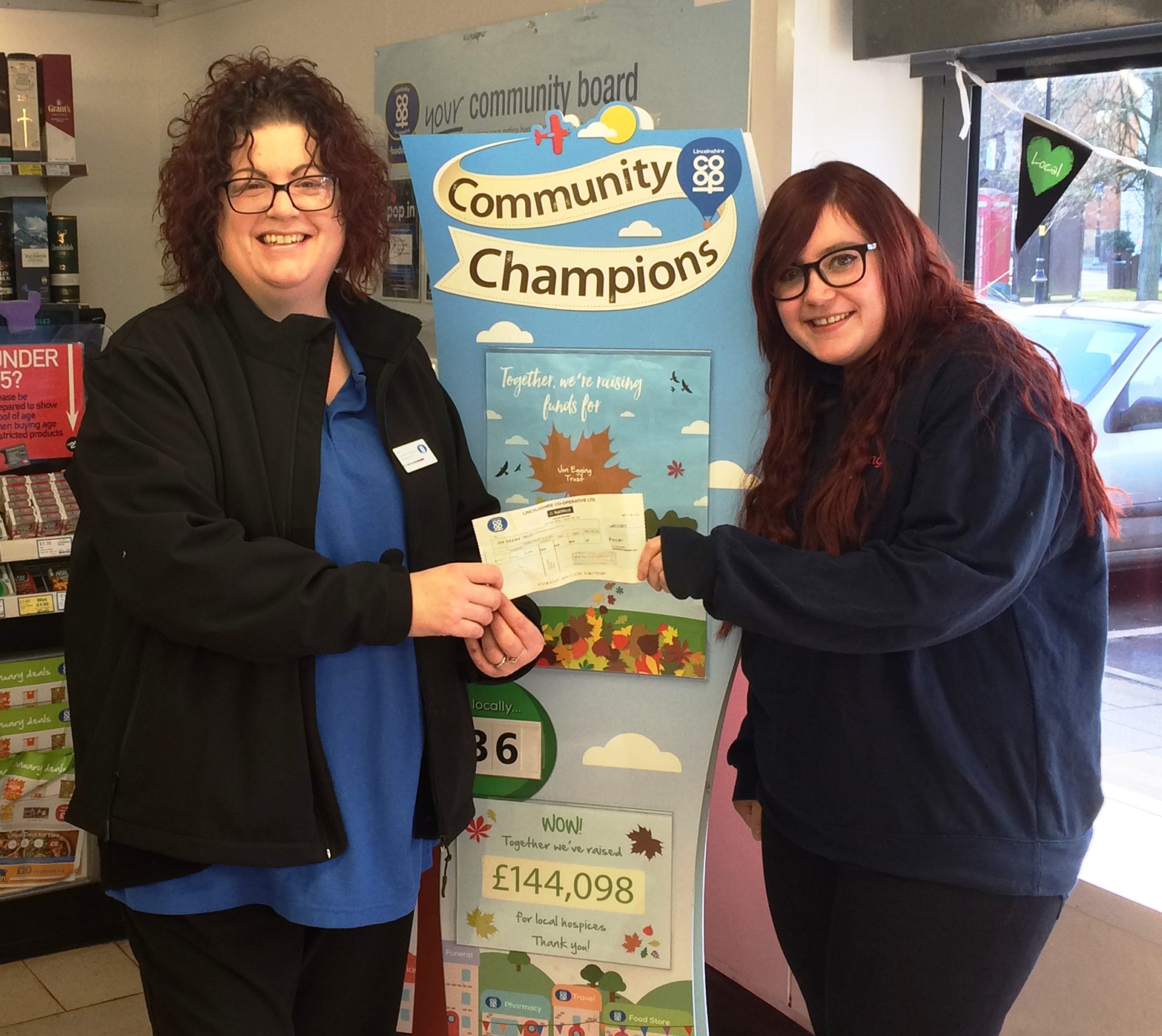 Financial boost for JET thanks to the Lincolnshire Co-op Community Champions Scheme