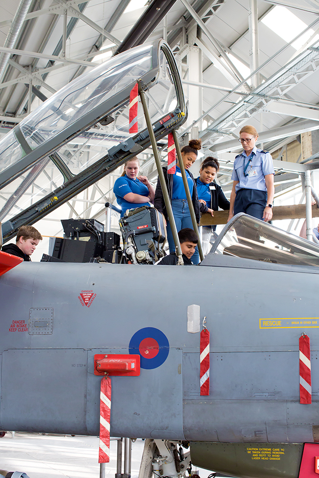 Blue Skies students from Charlton School experience what it is like to be a pilot in the RAF