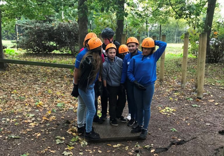 Teamwork and confidence building on the low ropes