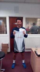 Danny Cowley with his JET running vest