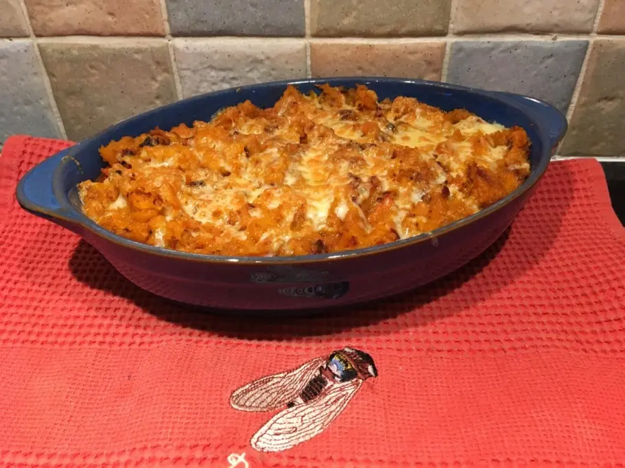 A terrine with butternut squash cottage pie