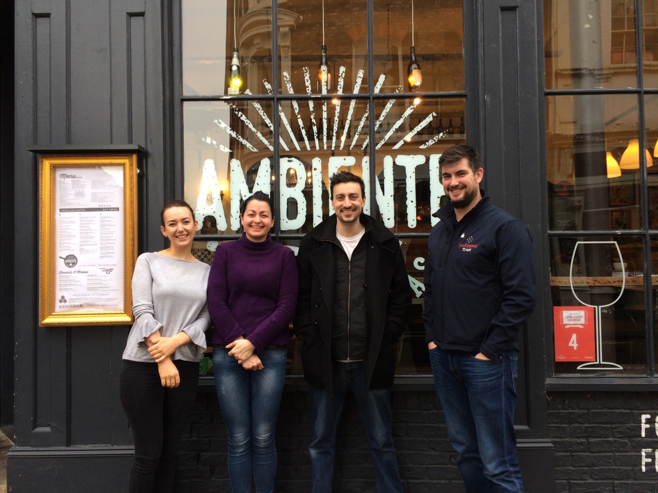 Ambiente Tapas names Jon Egging Trust as its Charity of the Month for February